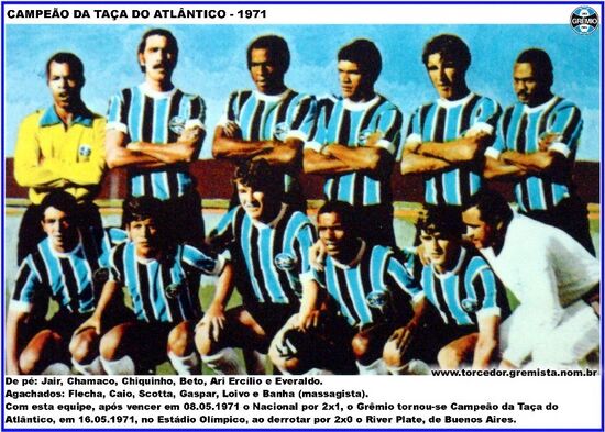 Grêmio Campeão da Taça do Atlântico de 1971